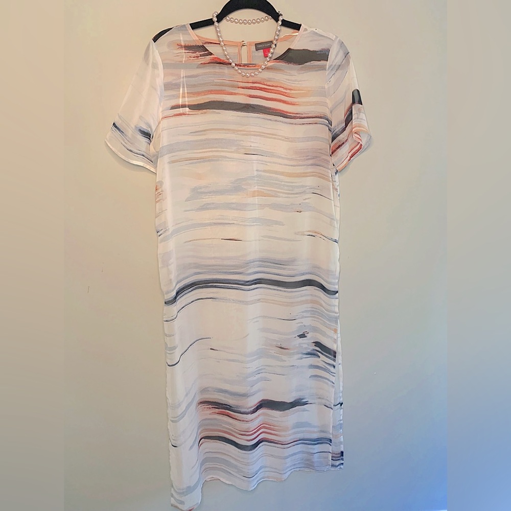 Vince Camuto sheer summer top/cover up. Versatile with jeans/shorts or cover up